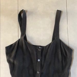 Black dress buttons straps